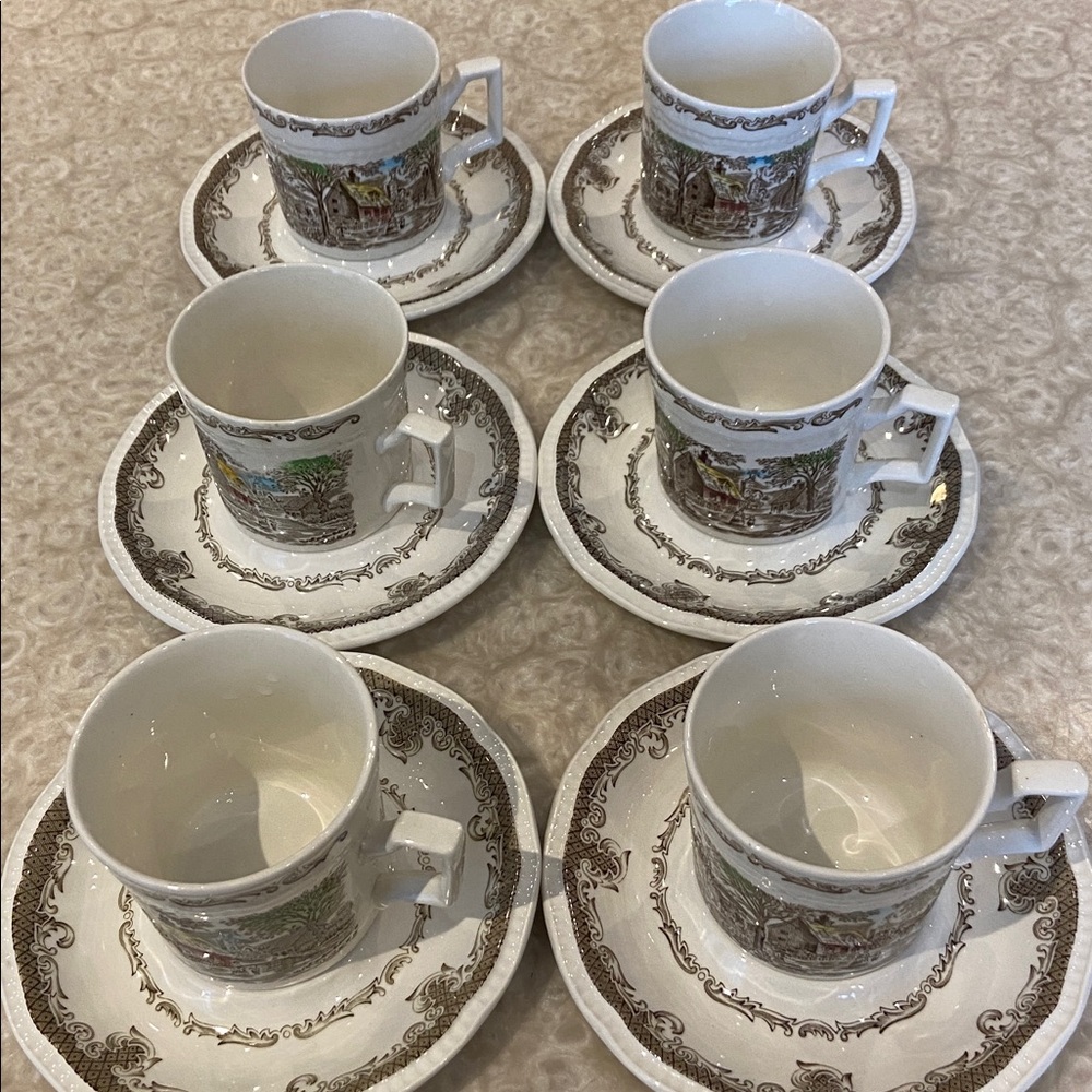 (3/$150) Kensington Shakespeare Sonnets cups and saucers - set of 6